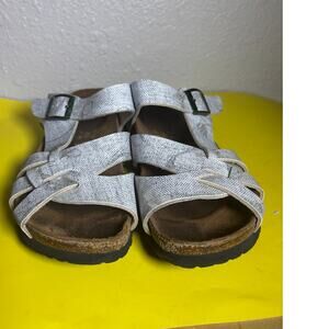 Birkenstock Papillio Gray Leather Sandals size 39 EU/ Ladies 8/Men 6